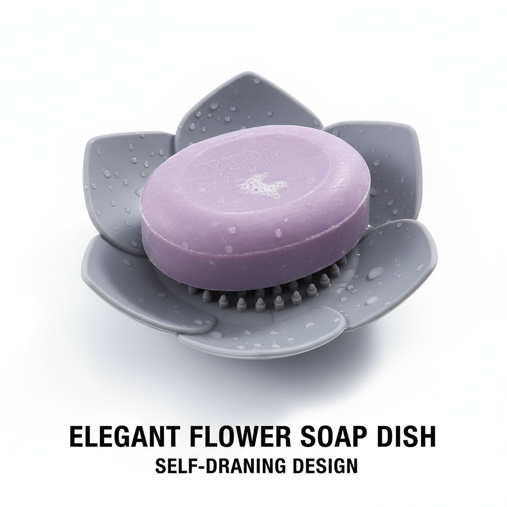 Soap Making Box - Soap Box Lotus Shape Non-slip Portable