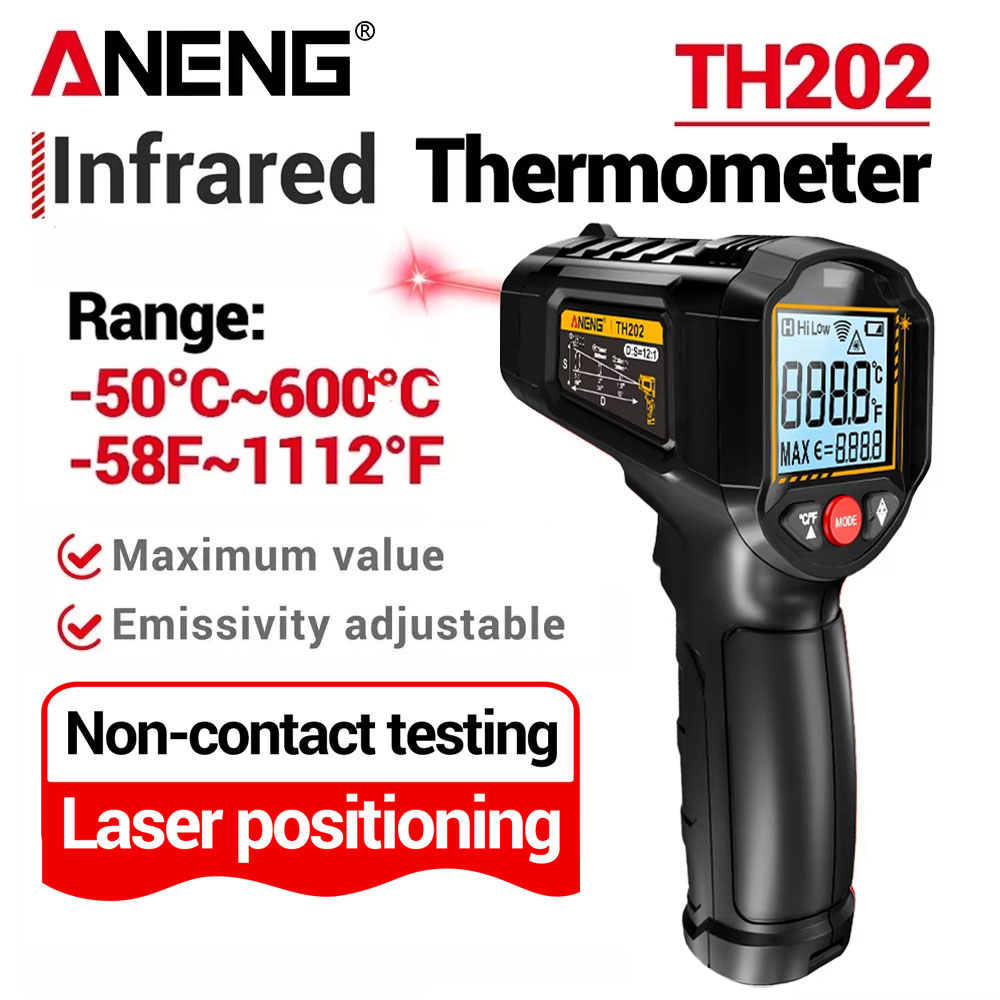 Soap Making Thermometer - Infrared Thermometer ANENG Non-contact -50~600℃ Digital