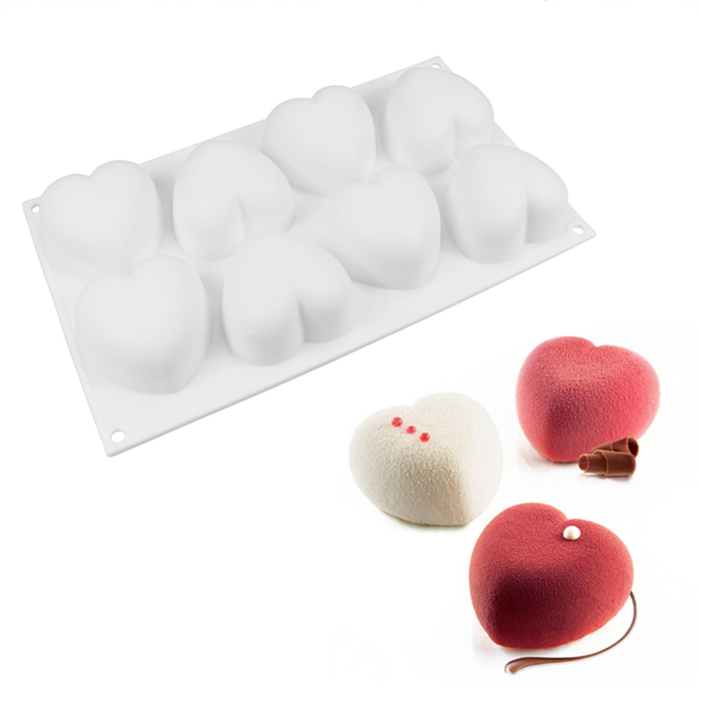 Soap Making Things - Love Heart Silicone Soap Mold Handmade