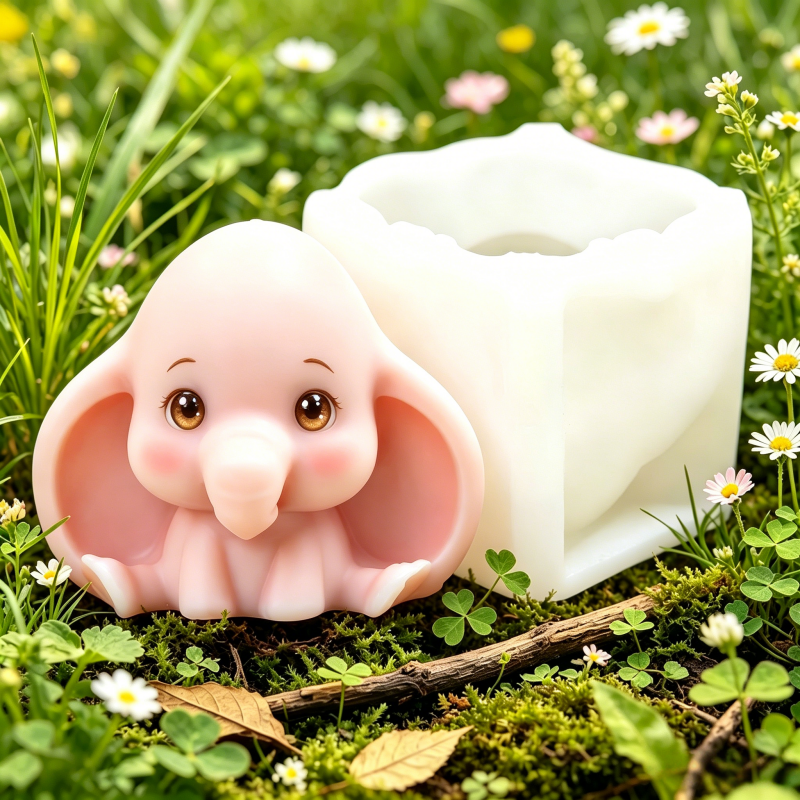 Soap Making Scents - 3D Kawaii Elephant Silicone Mold DIY