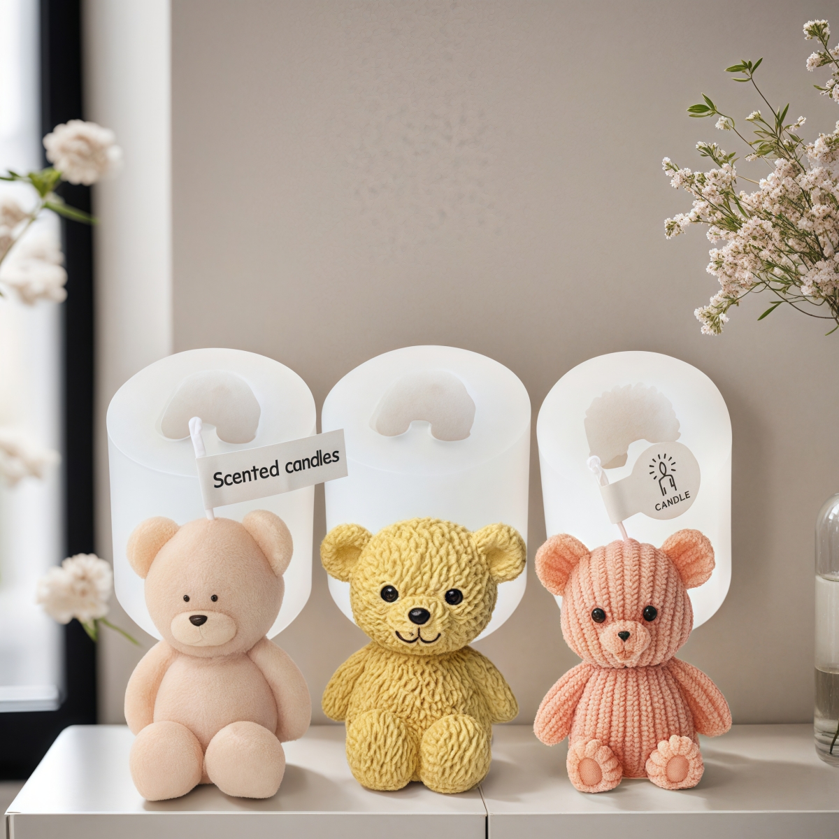 Soap Making Scents - 3D Cute Bear Candle Making Mould