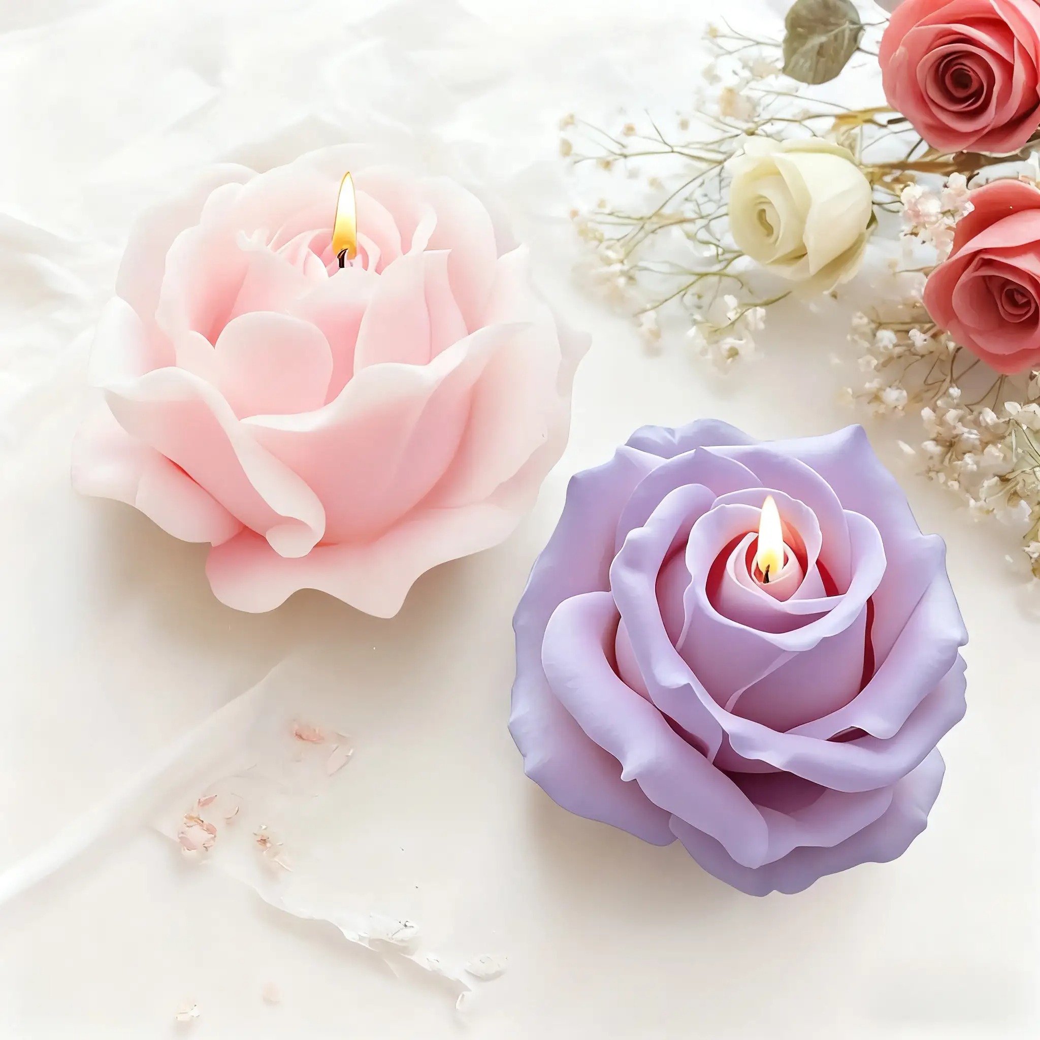 2-Piece Romantic 3D Rose Silic – Soap Making Scents Bewertung und Preis