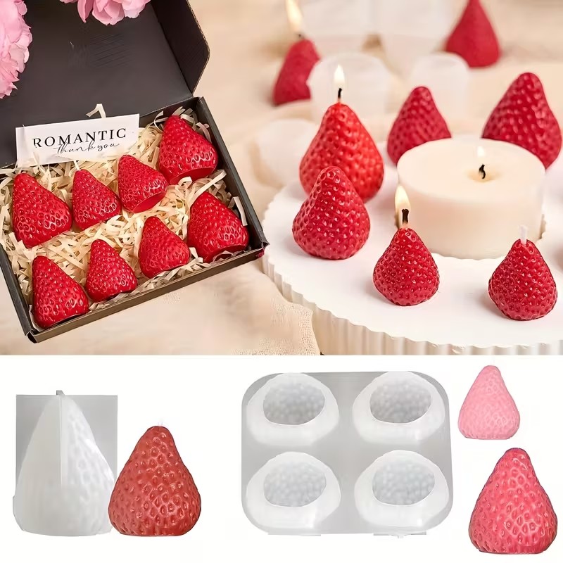 Strawberry Silicone Candle Mol – Soap Making Gifts Bewertung und Preis