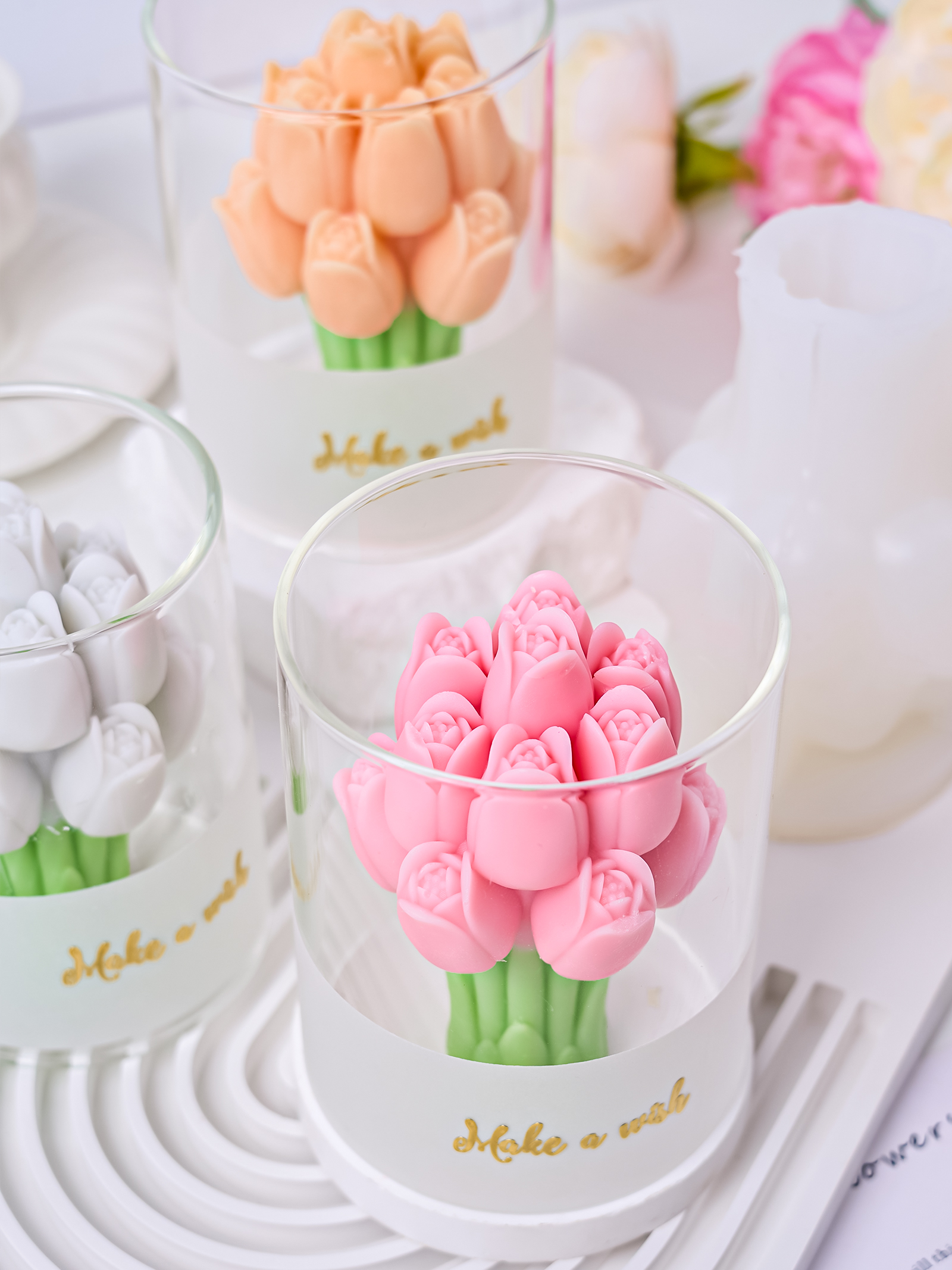 3D Tulip Bouquet Aroma Candle  – Soap Making Scents Bewertung und Preis