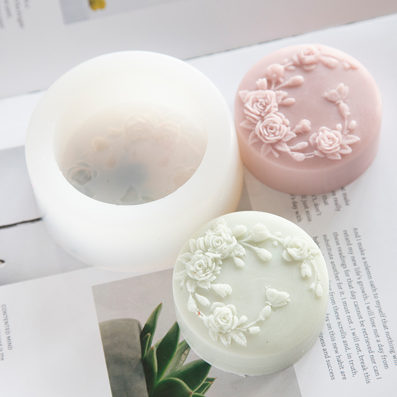 Round Shape Rose Flower Handma – Soap Making Scents Bewertung und Preis