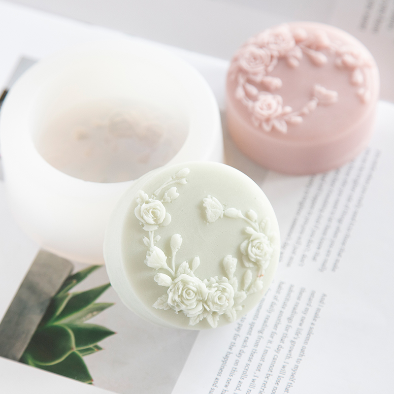 Round Shape Rose Flower Handma – Soap Making Scents Bewertung und Preis