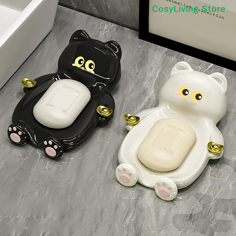 [CL]1Pcs Cute Cat Soap Dish Cr – Soap Making Box Bewertung und Preis