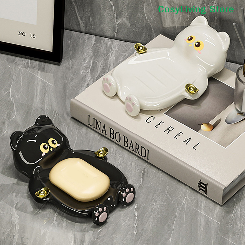 [CL]1Pcs Cute Cat Soap Dish Cr – Soap Making Box Bewertung und Preis