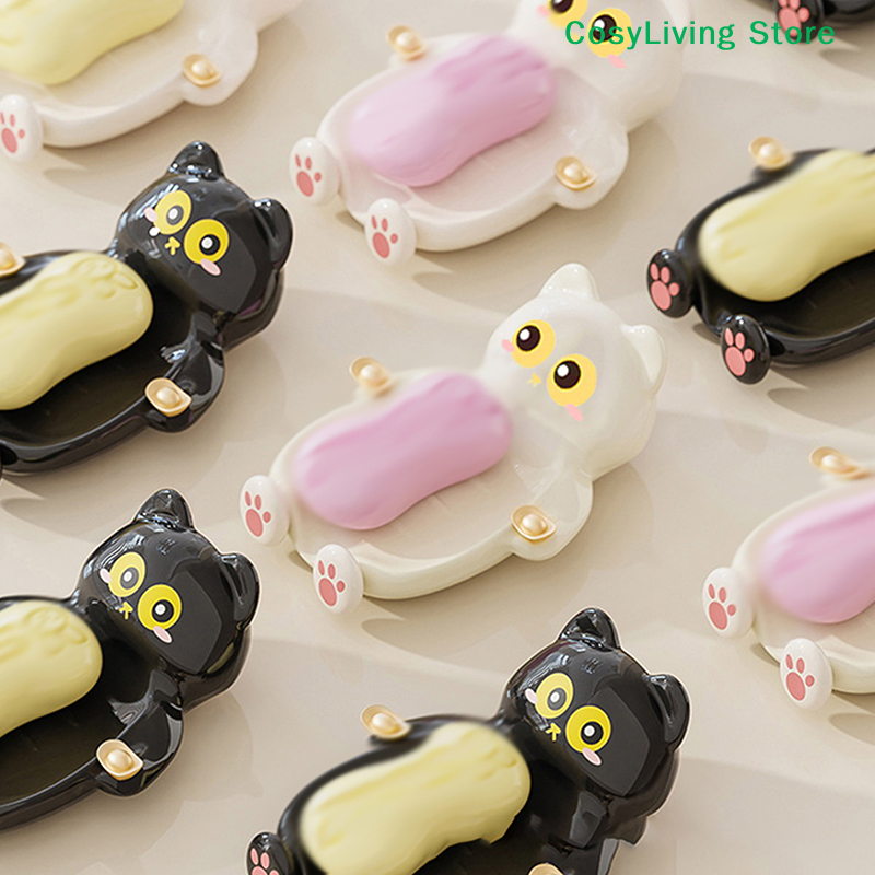 [CL]1Pcs Cute Cat Soap Dish Cr – Soap Making Box Bewertung und Preis