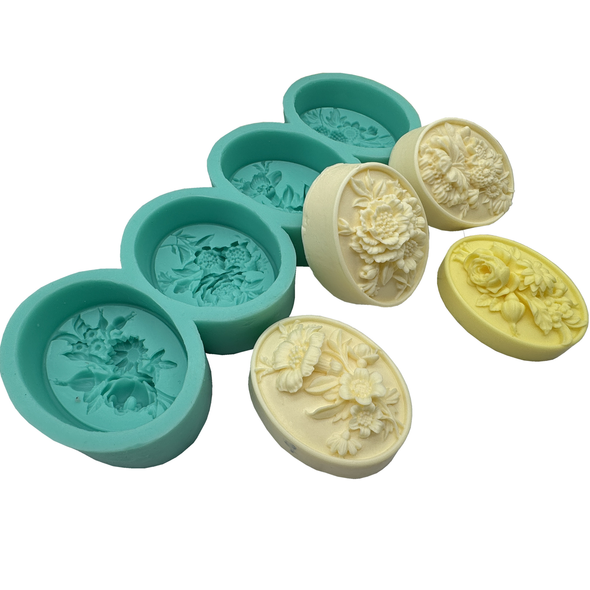 4Cavity Oval Flower 3D Soap Mo – Soap Making Scents Bewertung und Preis