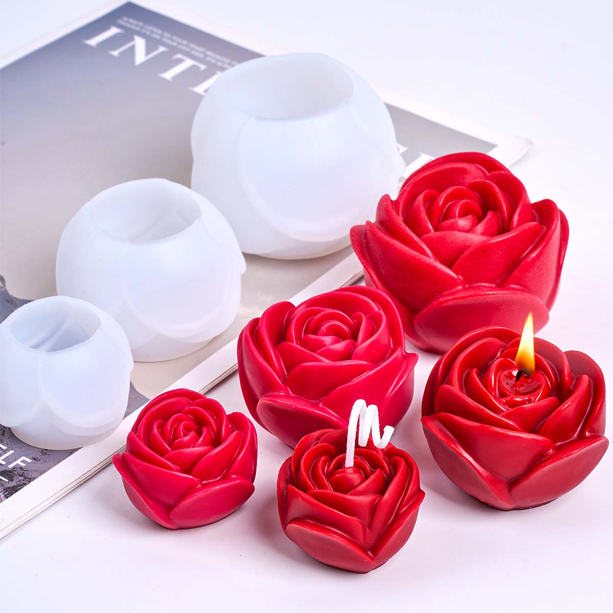 3D Flower Shape Silicone Candl – Soap Making Scents Bewertung und Preis