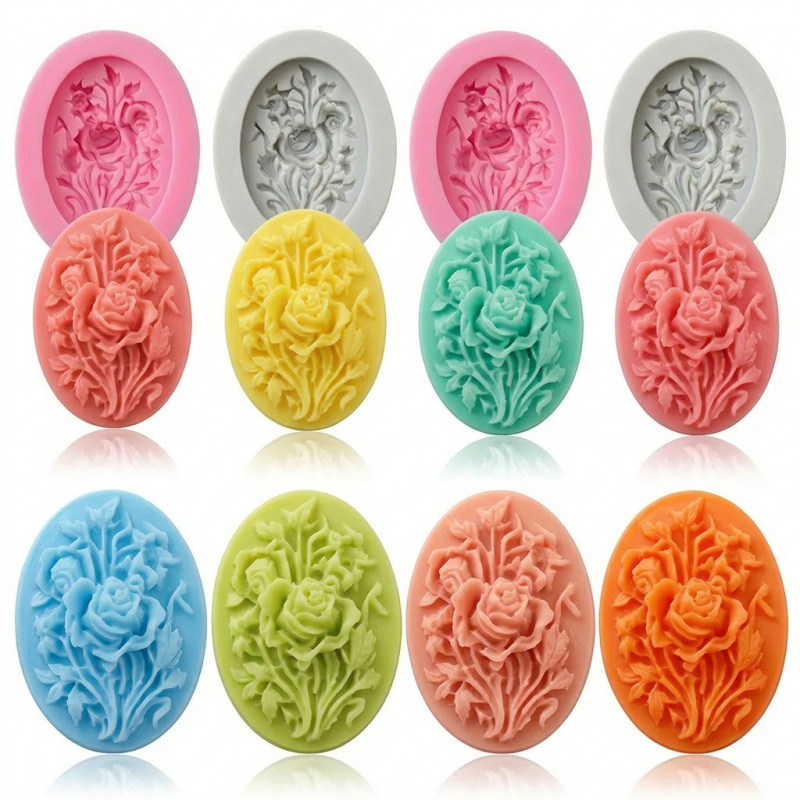 4 Silicone mold with flower sh – Soap Making Equipment Bewertung und Preis