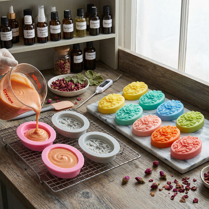 4 Silicone mold with flower sh – Soap Making Equipment Bewertung und Preis