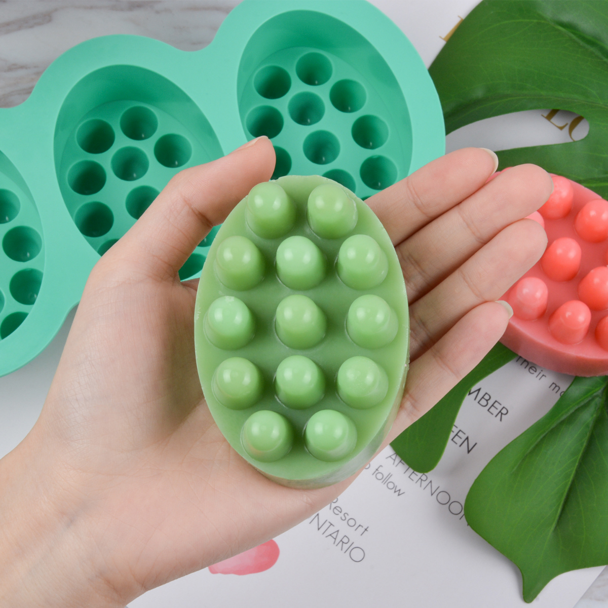 4 Hole Oval Massage Soap Silic – Soap Making Things Bewertung und Preis