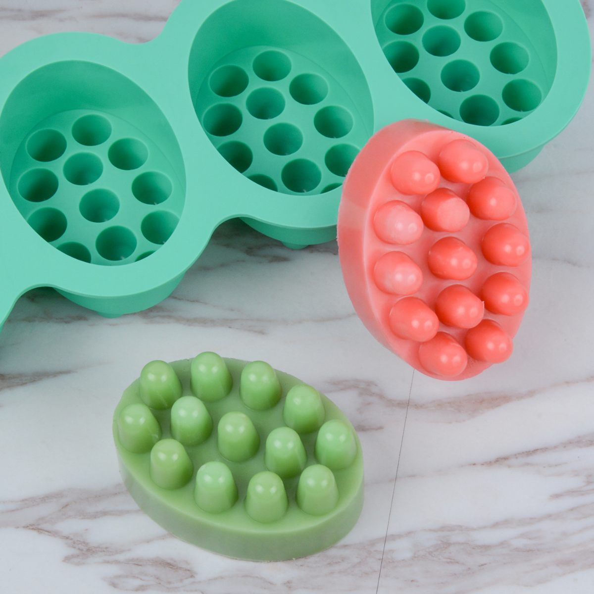 4 Hole Oval Massage Soap Silic – Soap Making Things Bewertung und Preis