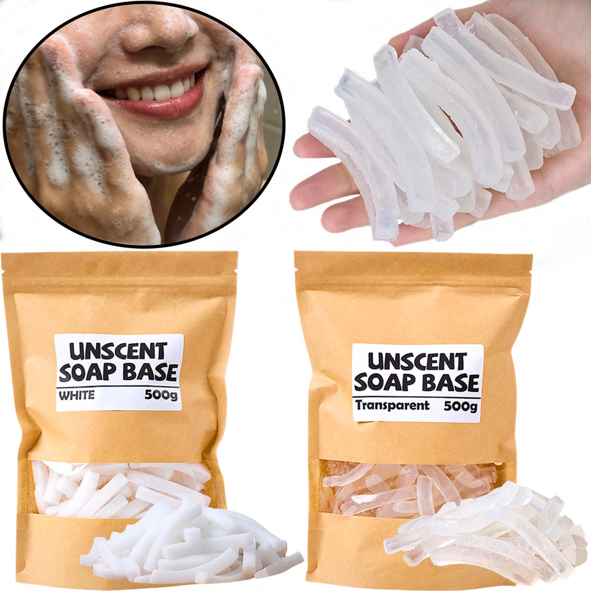 500g Transparent White Color S – Soap Making Raw Material Bewertung und Preis
