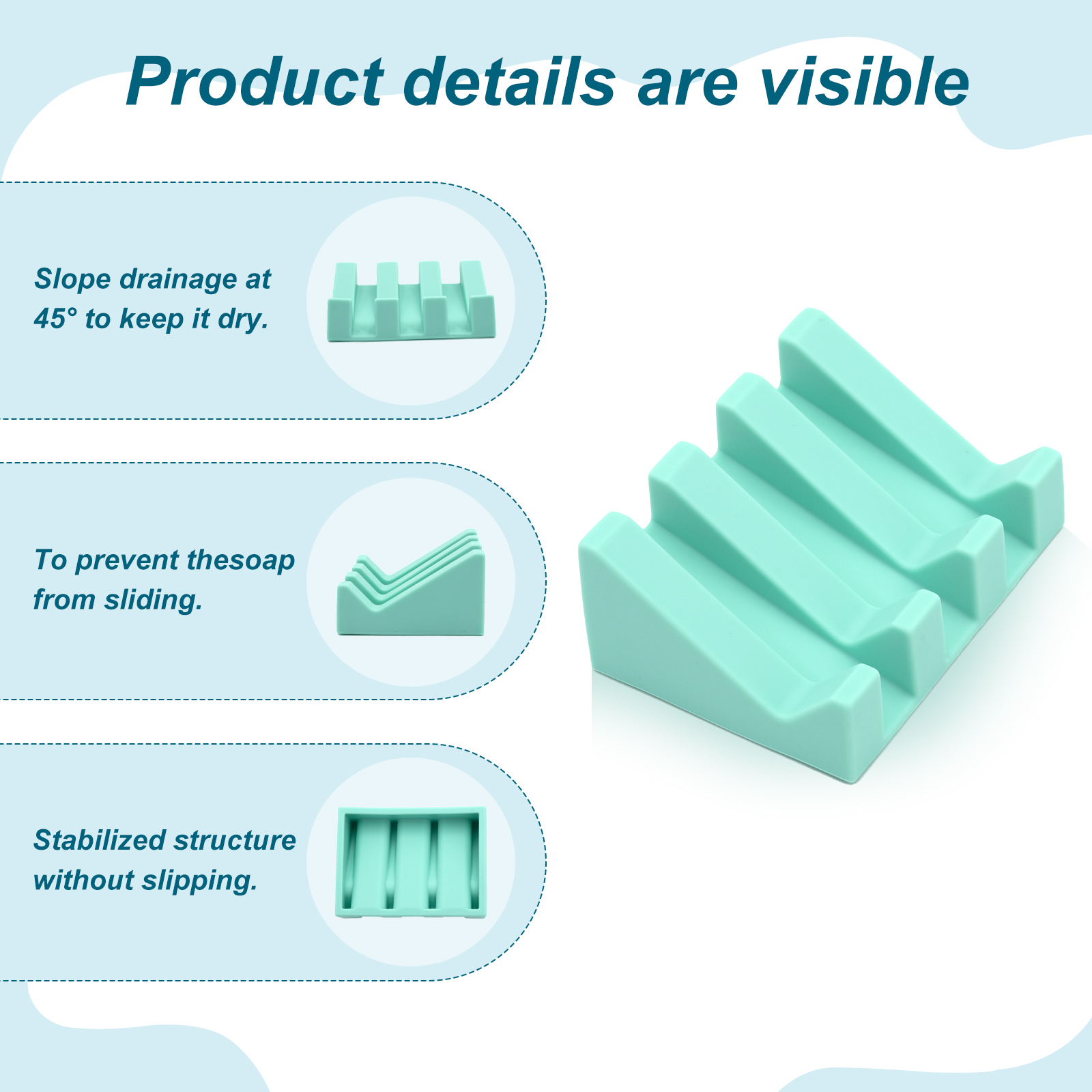 1pc silicone drainage soapdish – Soap Making Machine Bewertung und Preis